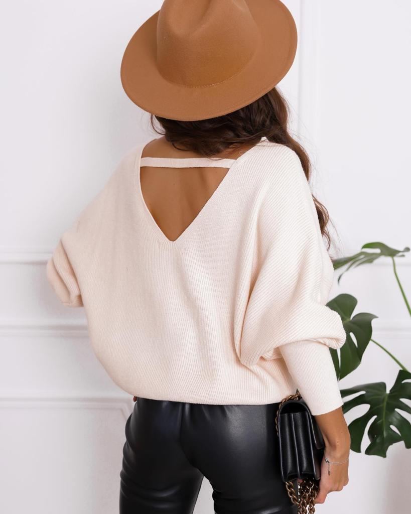 V neck oversize pullover