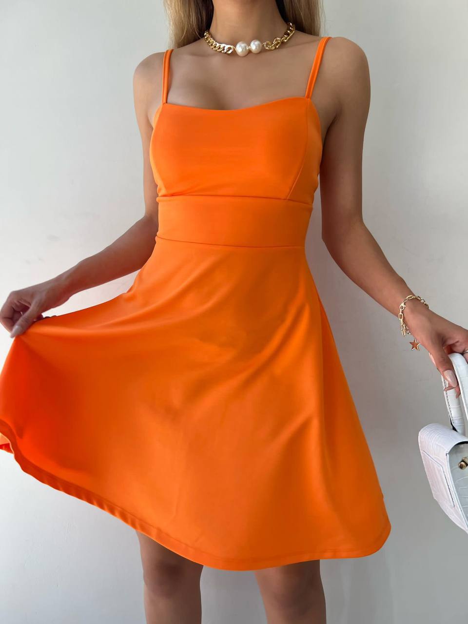 Plain summer midi dress