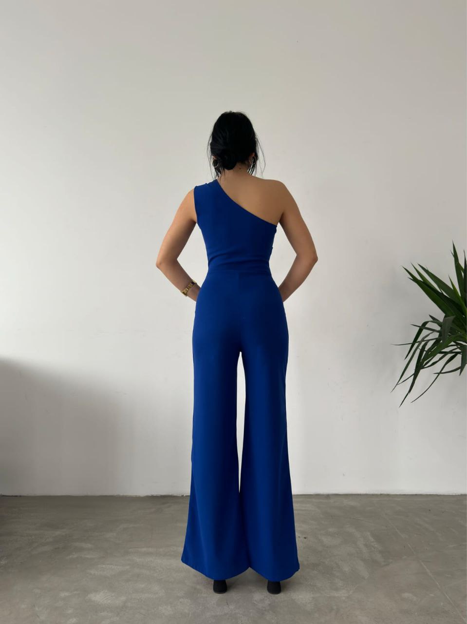 Off shoulder wide leg jumpsuit - Navy