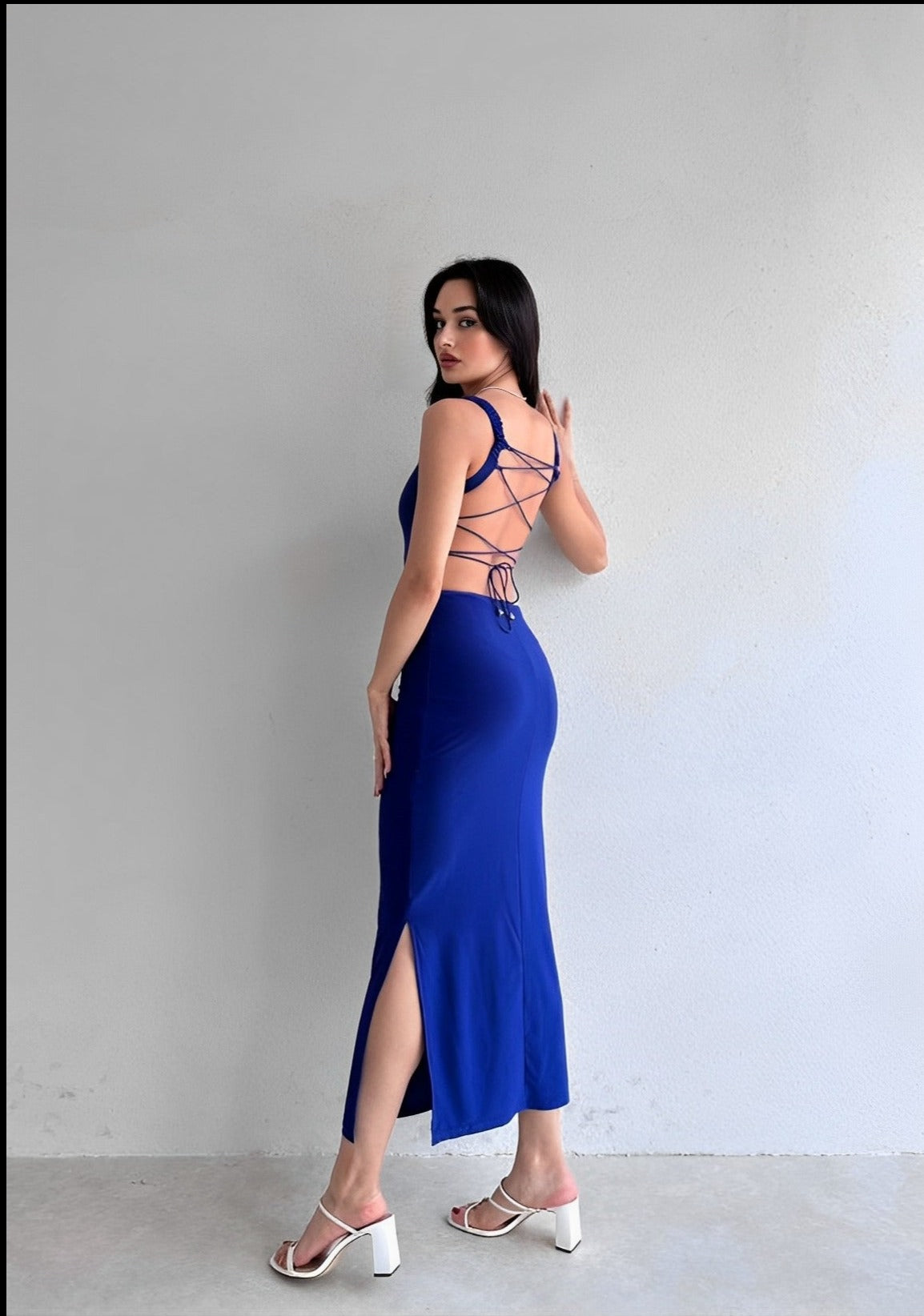 Backless straps Midi Dress