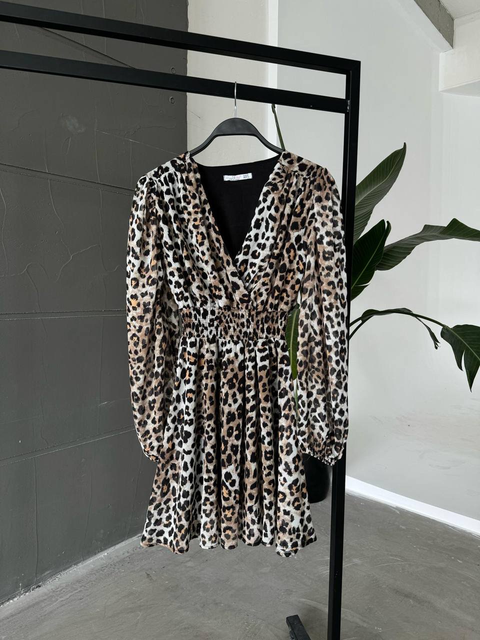 Leopard patterned mini dress