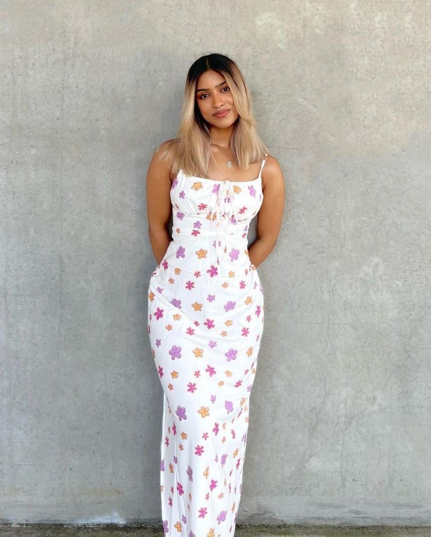 Floral maxi beach dress