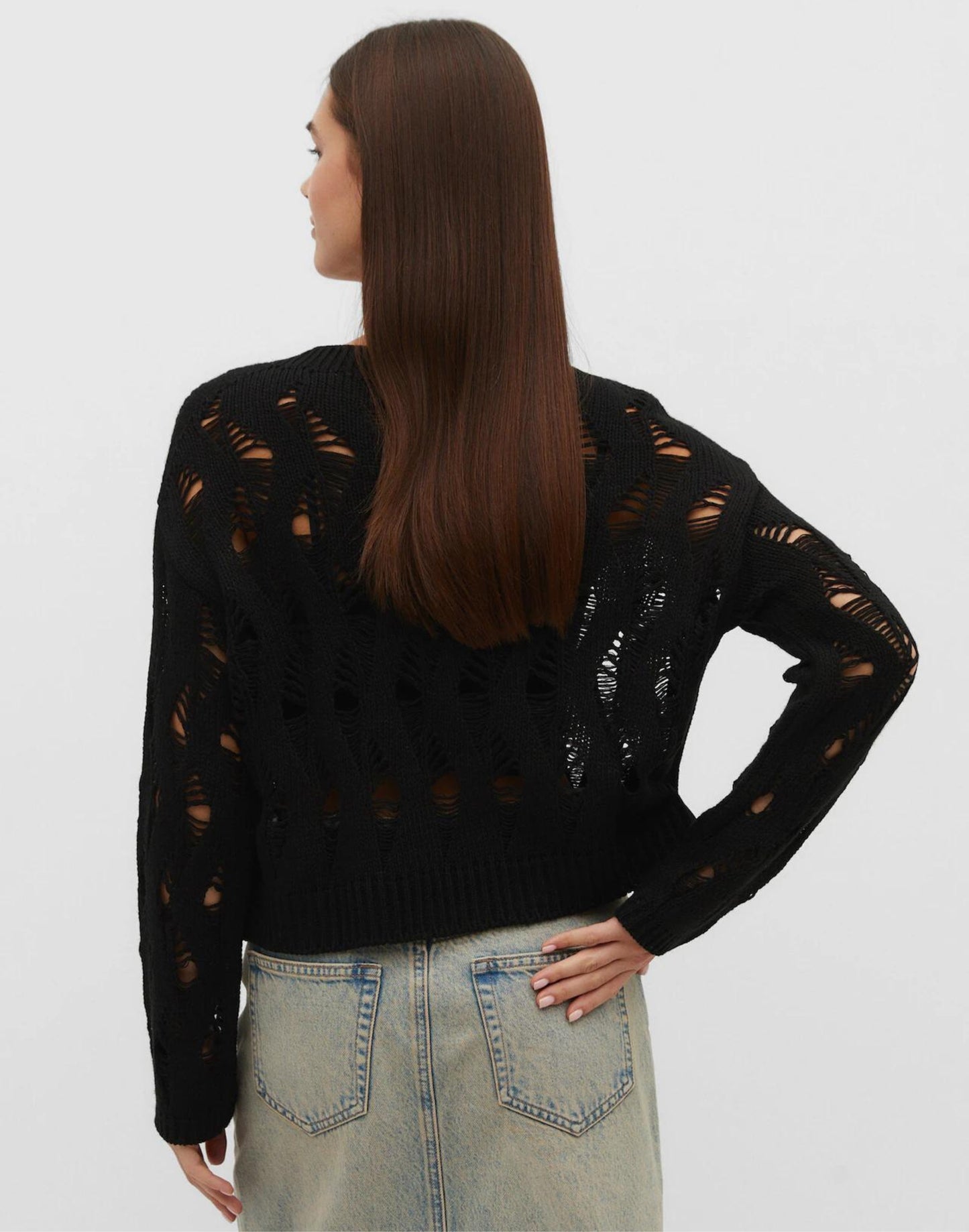 Turkish ripped cropped pullover