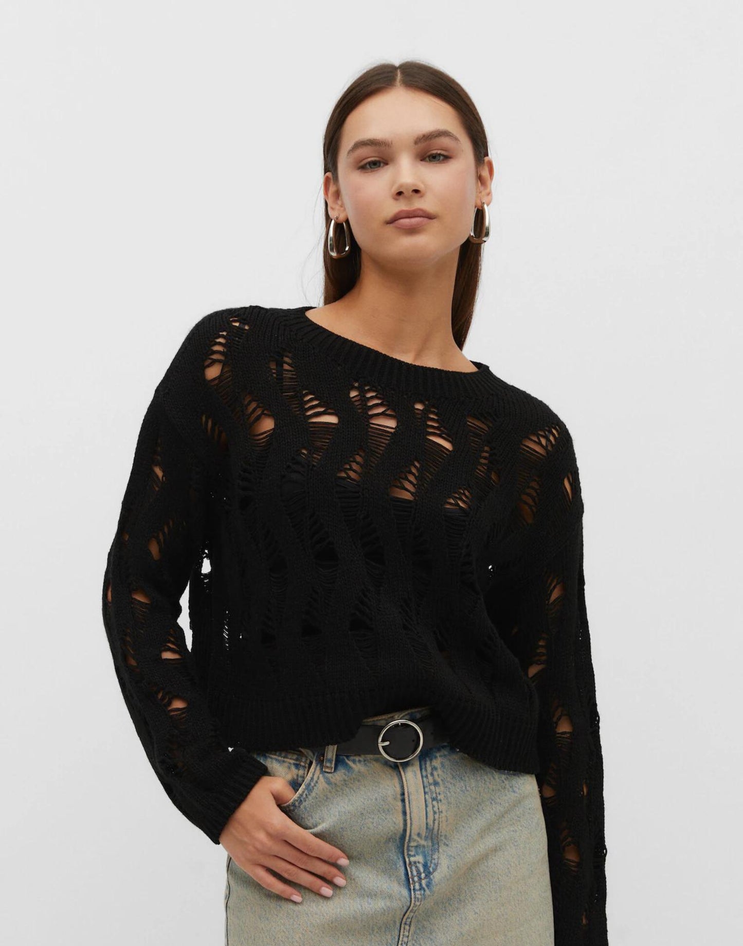 Turkish ripped cropped pullover