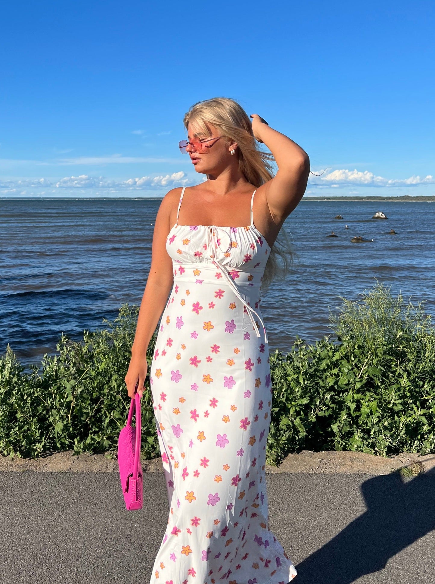 Floral maxi beach dress