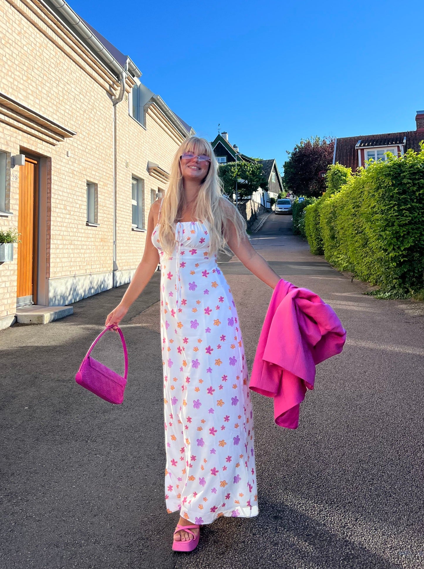 Floral maxi beach dress